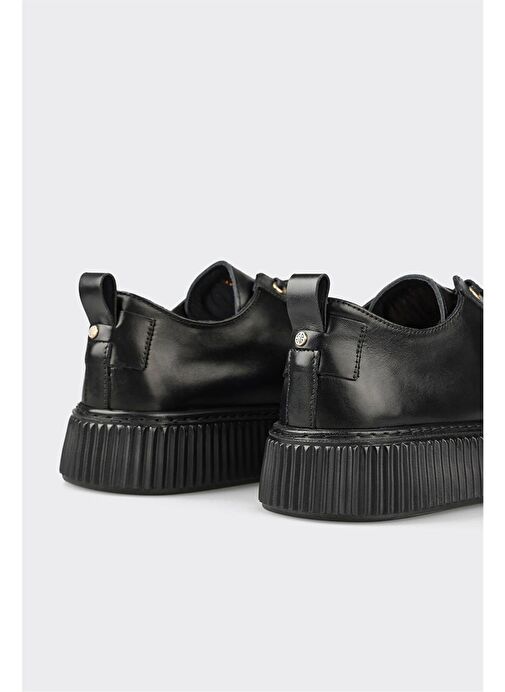 Siyah Deri Erkek Spor Ayakkabı - Görsel 6