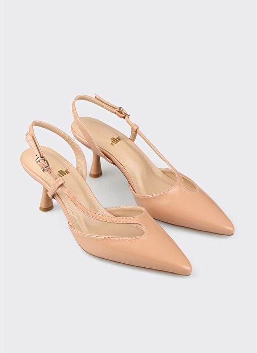 Bej Kadın Topuklu Ayakabı - Görsel 3