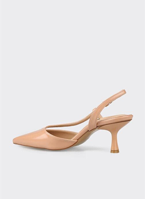 Bej Kadın Topuklu Ayakabı - Görsel 4
