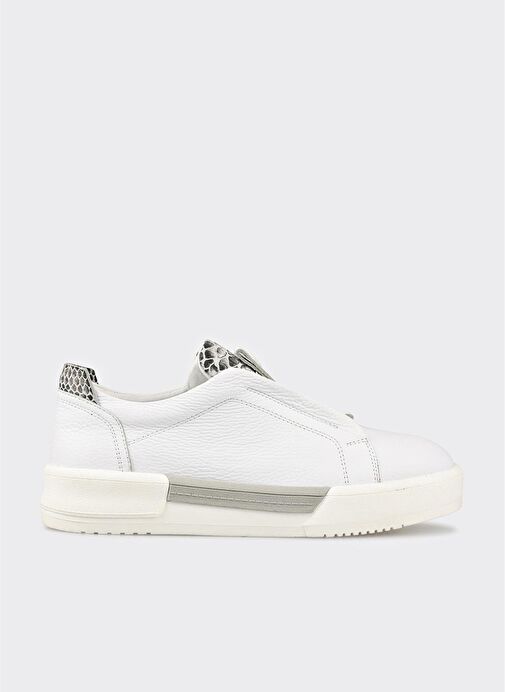 Beyaz Deri Kadın Spor Ayakkabı - Görsel 2