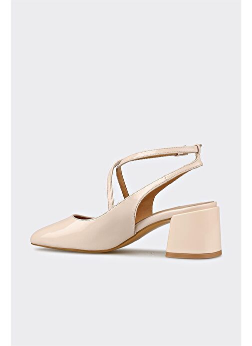 Bej Kadın Topuklu Ayakkabı - Görsel 4