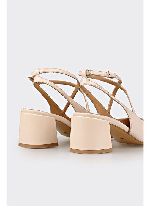 Bej Kadın Topuklu Ayakkabı - Görsel 5