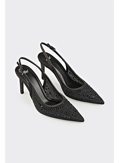 Siyah Kadın Topuklu Ayakkabı - Görsel 3