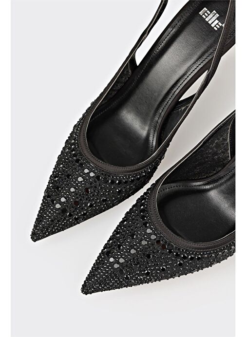 Siyah Kadın Topuklu Ayakkabı - Görsel 5