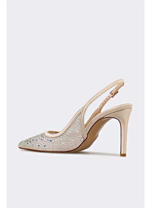 Ekru Kadın Topuklu Ayakkabı - Görsel 4