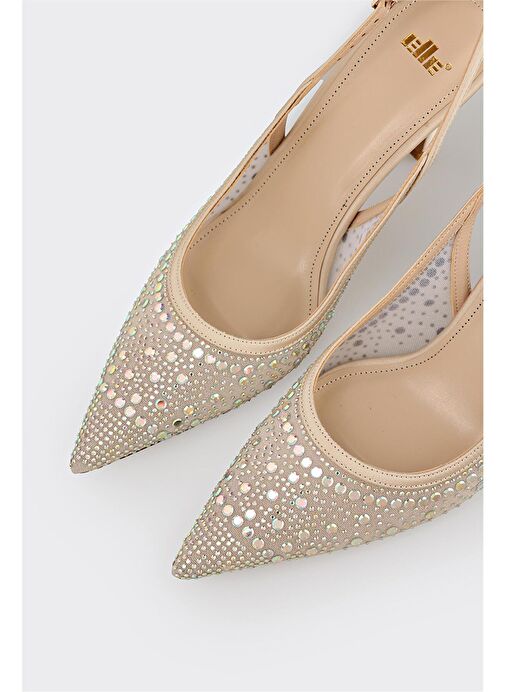 Ekru Kadın Topuklu Ayakkabı - Görsel 5