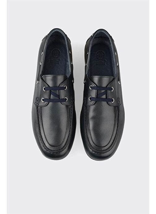 Lacivert Deri Erkek Günlük Ayakkabı - Görsel 5