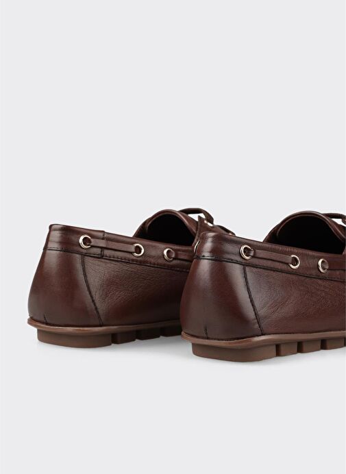 Kahve Deri Erkek Günlük Ayakkabı - Görsel 6