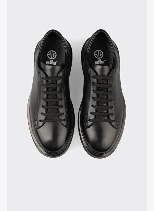 Siyah Deri Erkek Günlük Ayakkabı - Görsel 9