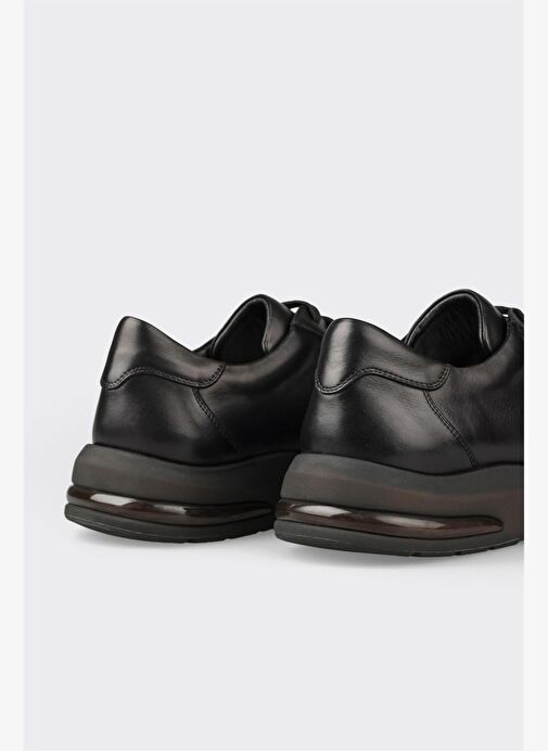 Siyah Deri Erkek Günlük Ayakkabı - Görsel 10