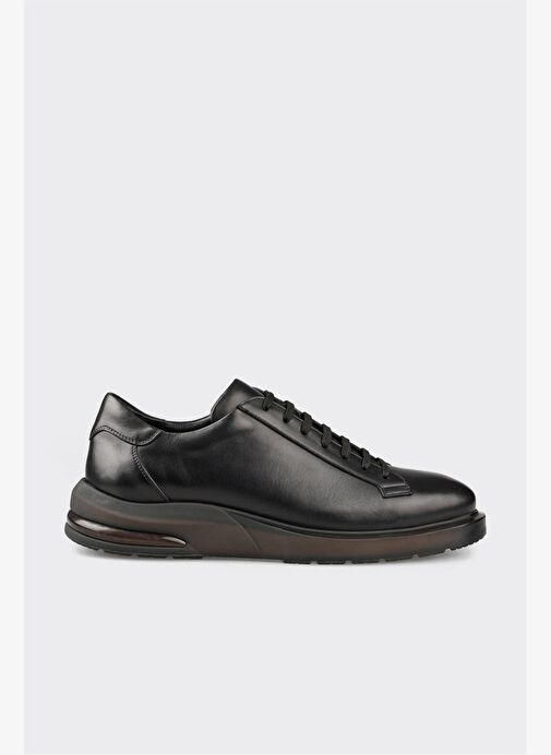 Siyah Deri Erkek Günlük Ayakkabı - Görsel 2