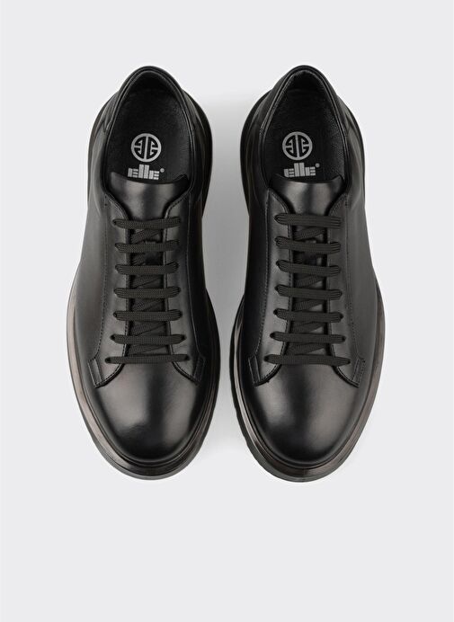 Siyah Deri Erkek Günlük Ayakkabı - Görsel 8