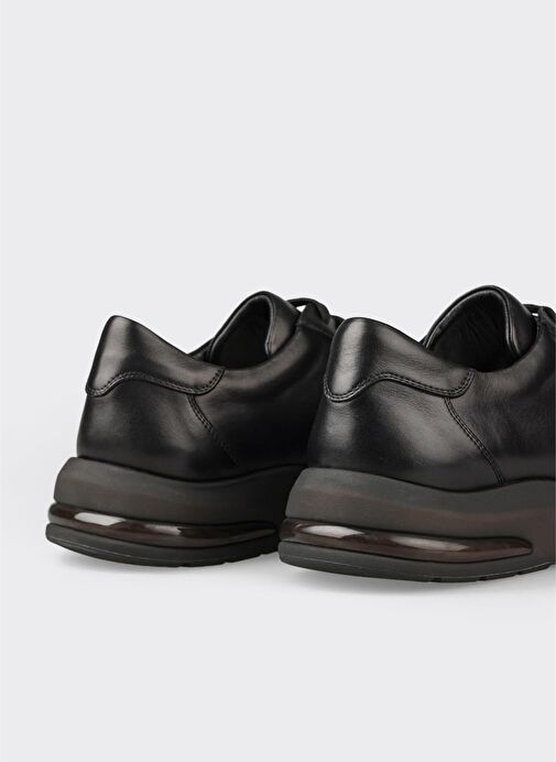 Siyah Deri Erkek Günlük Ayakkabı - Görsel 11