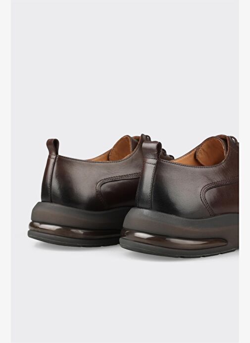 Kahve Deri Erkek Günlük Ayakkabı - Görsel 6