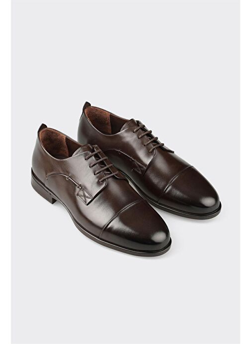 Kahve Deri Erkek Klasik Ayakkabı - Görsel 3