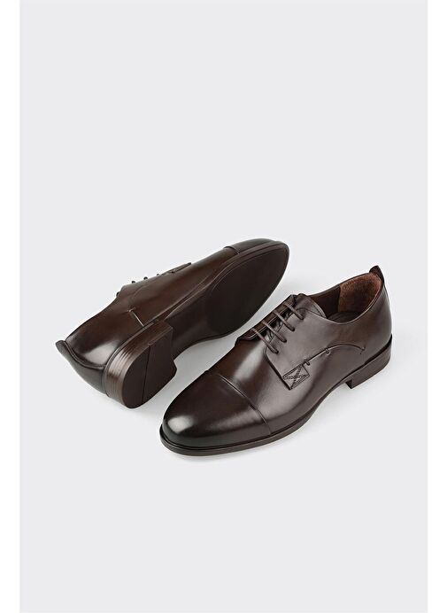 Kahve Deri Erkek Klasik Ayakkabı - Görsel 4