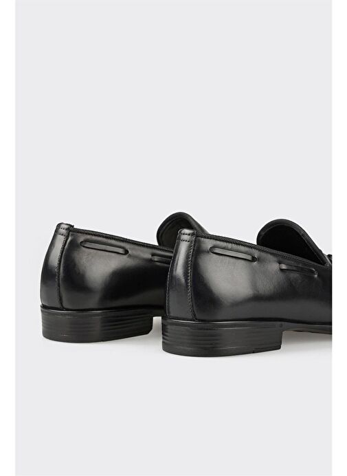 Siyah Deri Erkek Klasik Ayakkabı - Görsel 6