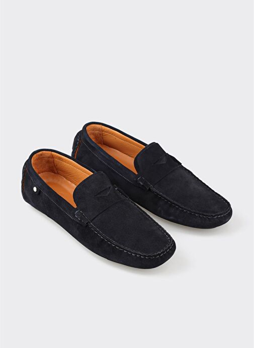 Lacivert Deri Erkek Günlük Ayakkabı - Görsel 3