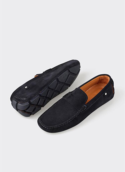 Lacivert Deri Erkek Günlük Ayakkabı - Görsel 4