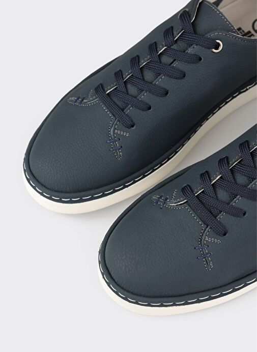 Lacivert Deri Erkek Günlük Ayakkabı - Görsel 6