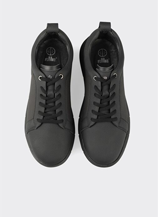 Siyah Deri Erkek Günlük Ayakkabı - Görsel 5