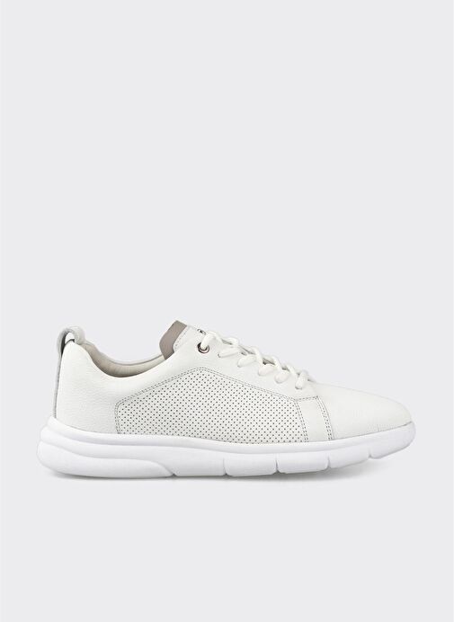 Beyaz Deri Erkek Günlük Ayakkabı - Görsel 2