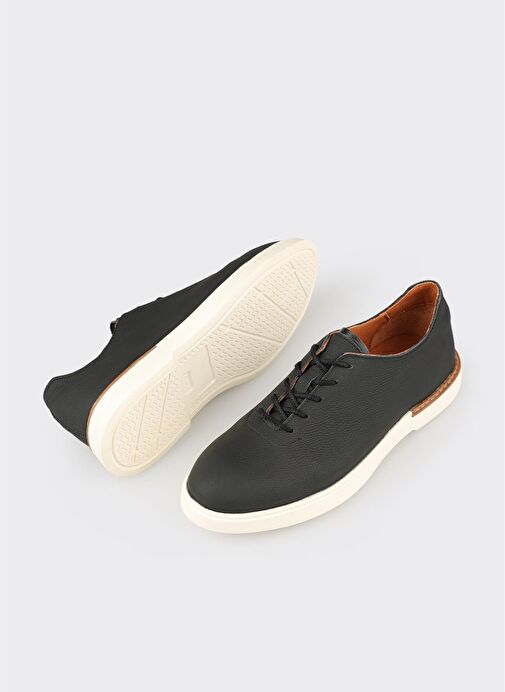 Siyah Deri Erkek Günlük Ayakkabı - Görsel 4