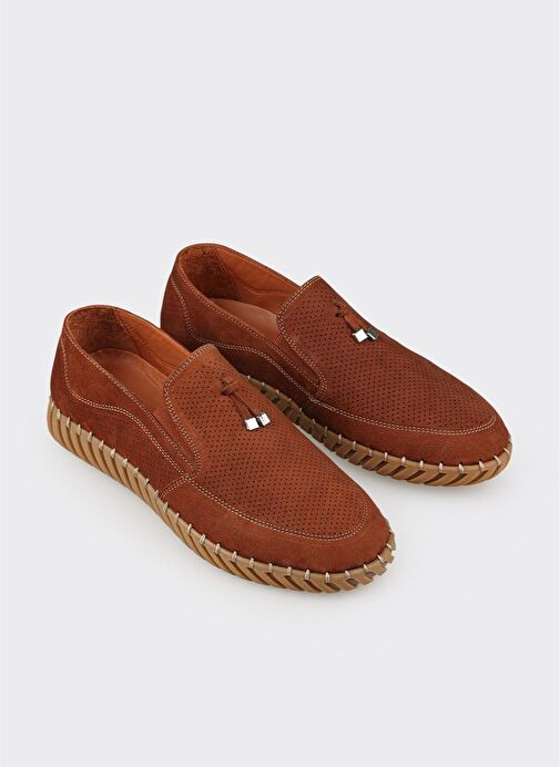 Taba Deri Erkek Günlük Ayakkabı - Görsel 3