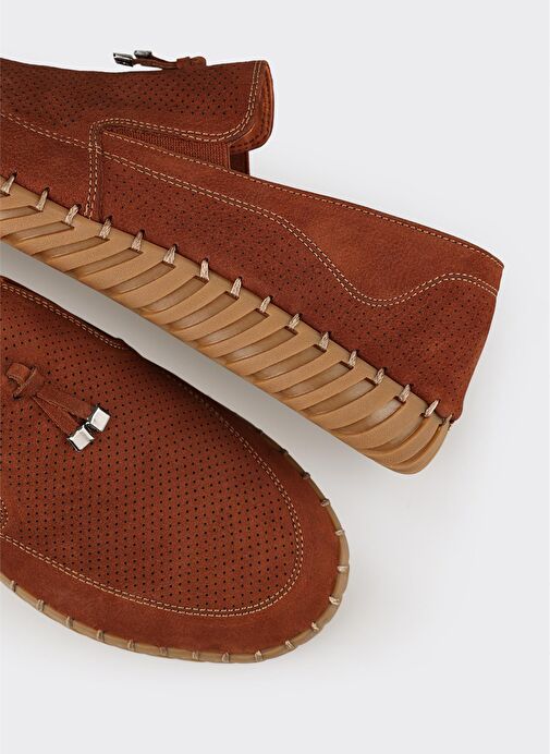 Taba Deri Erkek Günlük Ayakkabı - Görsel 6