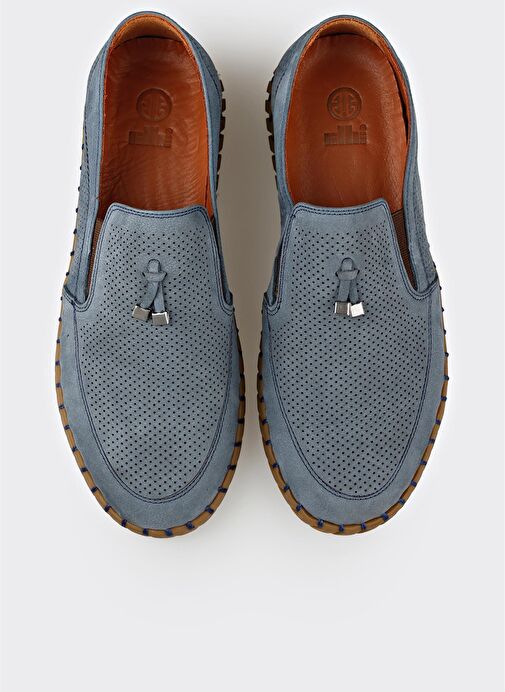 Mavi Deri Erkek Günlük Ayakkabı - Görsel 8