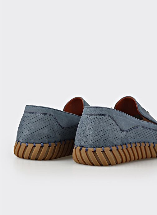 Mavi Deri Erkek Günlük Ayakkabı - Görsel 10