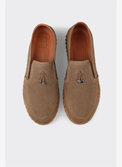 Bej Deri Erkek Günlük Ayakkabı - Görsel 8