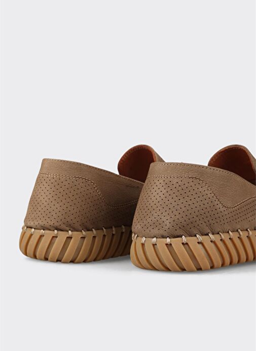 Bej Deri Erkek Günlük Ayakkabı - Görsel 10