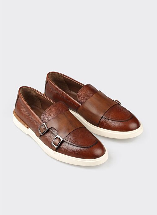 Taba Deri Erkek Günlük Ayakkabı - Görsel 3