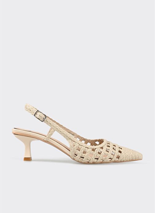 Bej Kadın Topuklu Ayakkabı - Görsel 2