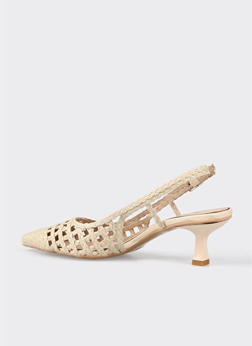 Bej Kadın Topuklu Ayakkabı - Görsel 4