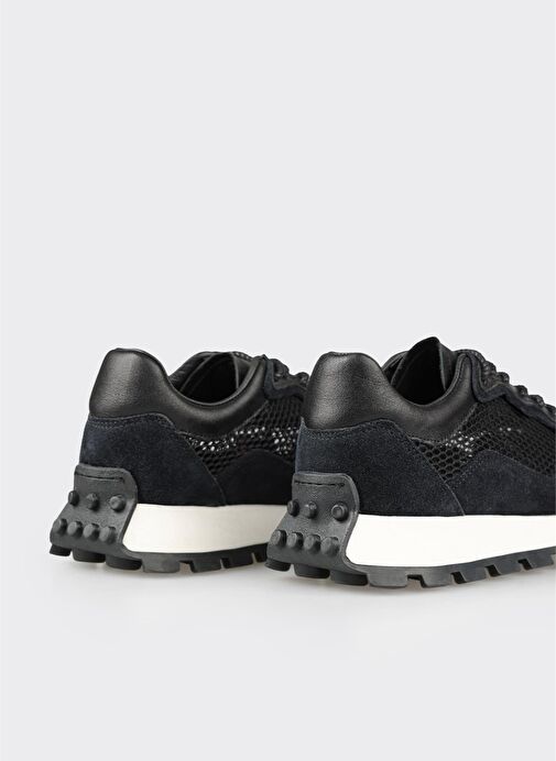 Siyah Deri Kadın Spor Ayakkabı - Görsel 6