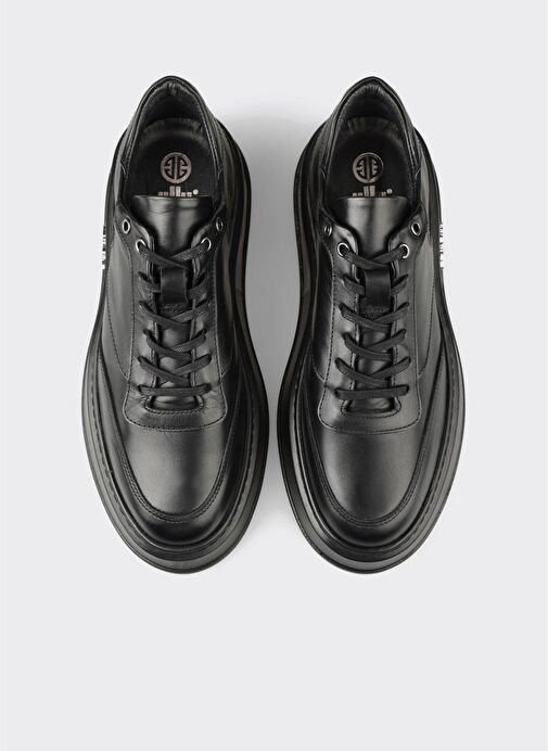 Siyah Deri Erkek Spor Ayakkabı - Görsel 9