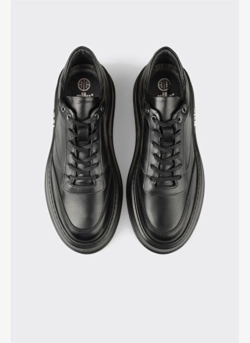 Siyah Deri Erkek Spor Ayakkabı - Görsel 8