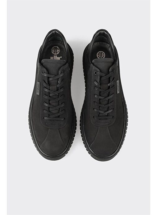 Siyah Deri Erkek Günlük Ayakkabı - Görsel 5