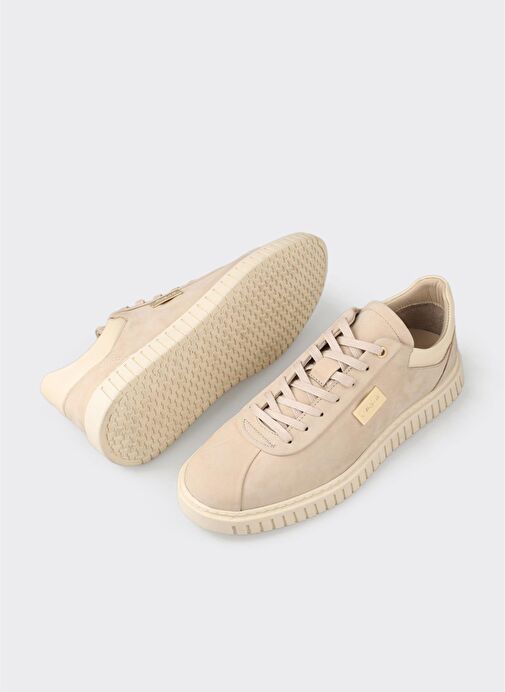 Bej Deri Erkek Günlük Ayakkabı - Görsel 6