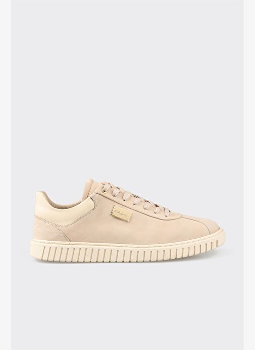 Bej Deri Erkek Günlük Ayakkabı - Görsel 3