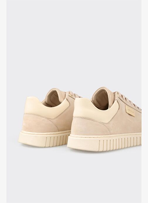 Bej Deri Erkek Günlük Ayakkabı - Görsel 11