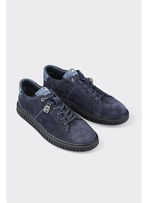 Lacivert Deri Erkek Günlük Ayakkabı - Görsel 3