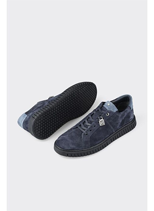 Lacivert Deri Erkek Günlük Ayakkabı - Görsel 4