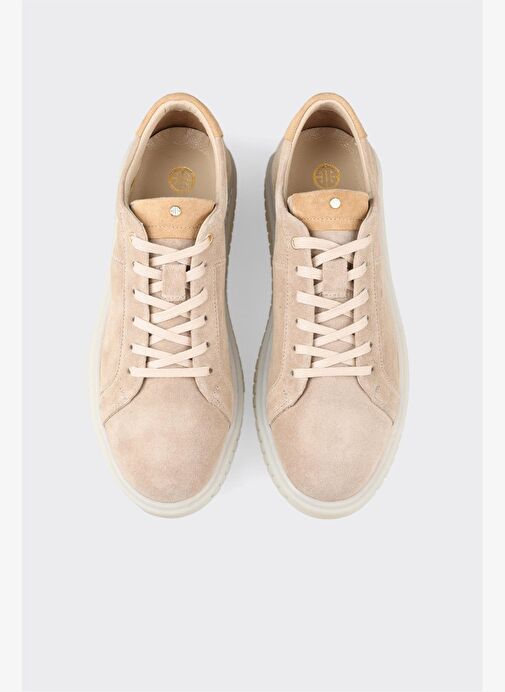 Bej Deri Erkek Günlük Ayakkabı - Görsel 7