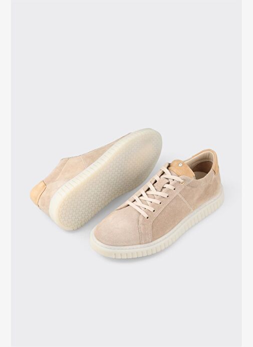 Bej Deri Erkek Günlük Ayakkabı - Görsel 5