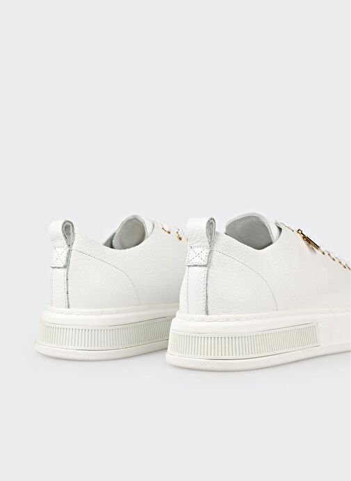 Beyaz Deri Erkek Spor Ayakkabı - Görsel 6