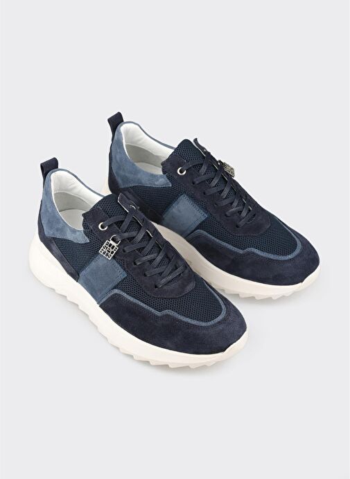 Lacivert Deri Erkek Spor Ayakkabı - Görsel 5