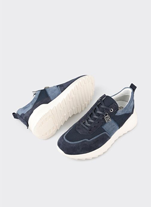 Lacivert Deri Erkek Spor Ayakkabı - Görsel 6